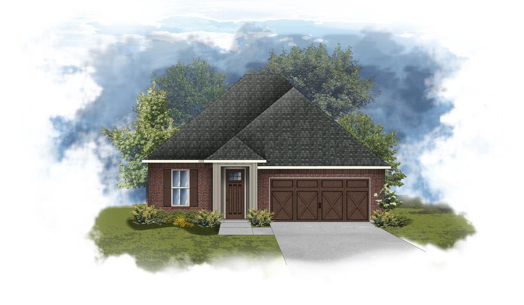 Representative exterior photo of a completed home built from the Davis II G by DSLD Homes in Longleaf, Lumberton, TX (Image 1).