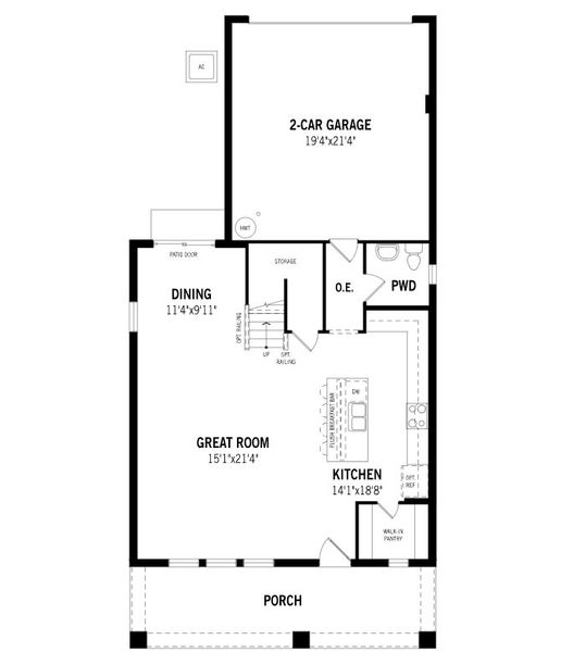 2D floor plan layout for the Talquin by Mattamy Homes in Meridian Parks, Orlando, FL (Image 4). 2D floor plan layout for the Talquin by Mattamy Homes in Meridian Parks, Orlando, FL (Image 4).