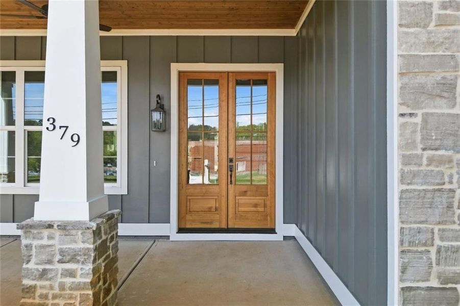 Exterior details and patio area of a home in , Ball Ground (Image 3).