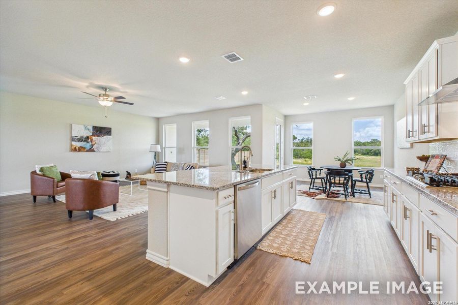 Furnished interior view inside a new home in Potranco Oaks, Castroville (Image 34).
