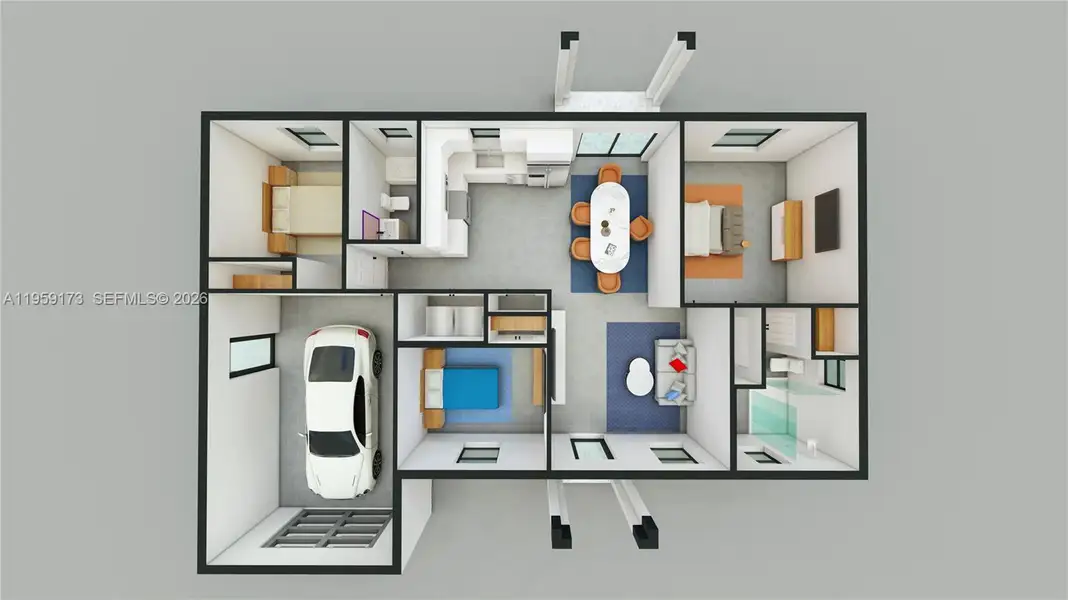 2D floor plan layout of this home in , Lehigh Acres, FL (Image 5).