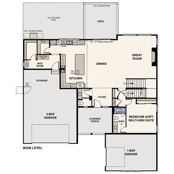2D floor plan layout for the The Regent by Century Communities in Trails at Smoky Hill | The Preserve, Parker, CO (Image 3).
