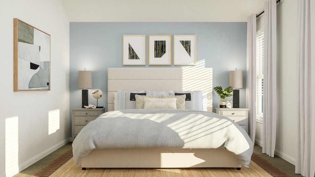 Furnished interior view inside a new home in Meadowlark Preserve: Claremont Collection, Pflugerville (Image 4). Furnished interior view inside a new home in Meadowlark Preserve: Claremont Collection, Pflugerville (Image 4).