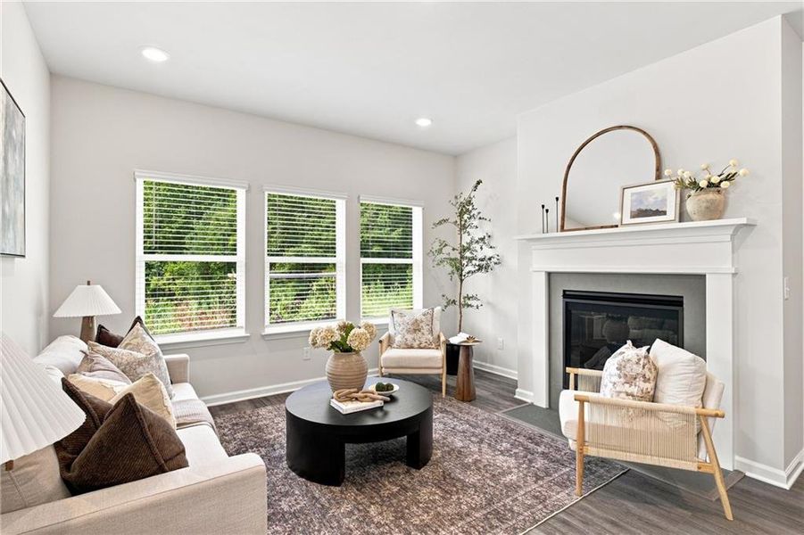 Furnished interior view inside a new home in Parkside at Grayson, Grayson (Image 17).