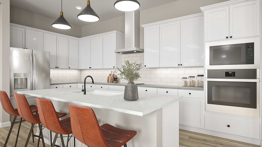 Representative furnished interior of a home built from the Granite Plan 3505 by Tri Pointe Homes in Waterston Central, Gilbert (Image 18).