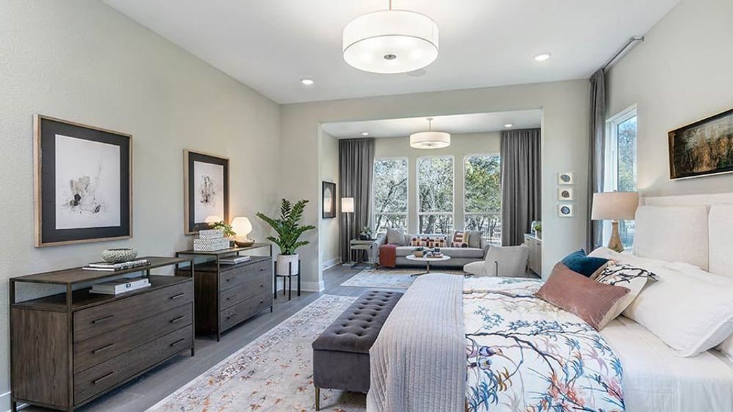 Furnished interior view inside a new home in Travisso, Leander (Image 8).