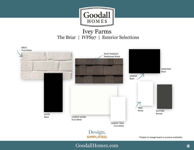 Sample of building materials used in homes in Ivey Farms, Farragut (Image 33). Sample of building materials used in homes in Ivey Farms, Farragut (Image 33).