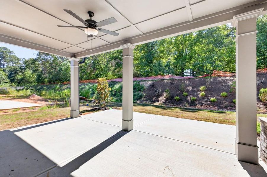 Exterior details and patio area of a home in Livingstone Park, Kennesaw (Image 4).