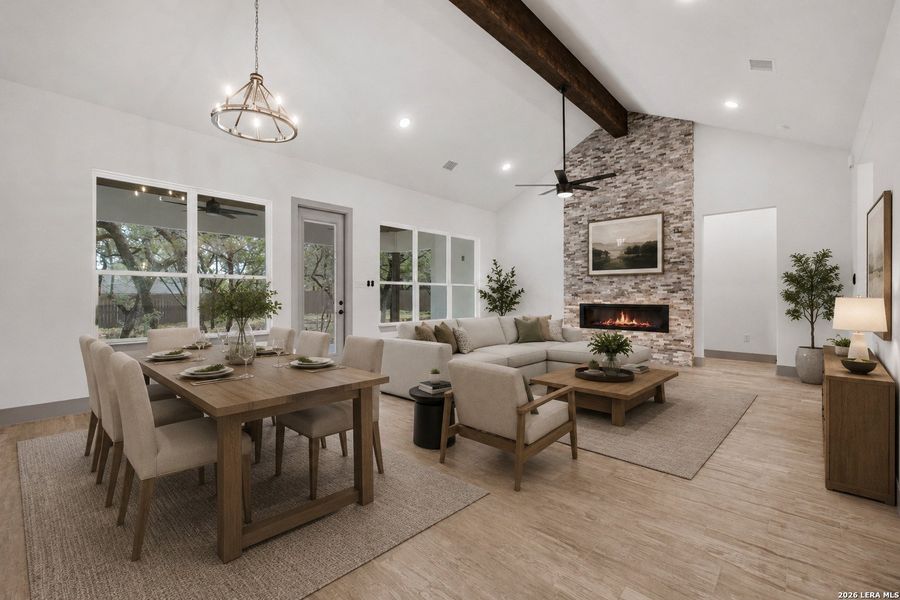 Furnished interior view inside a new home in , Fischer (Image 4).