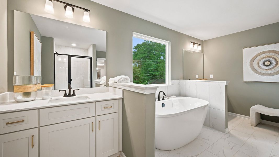 Representative furnished interior of a home built from the Rosemary II by DRB Homes in Westwind Estates, Hampton (Image 30).