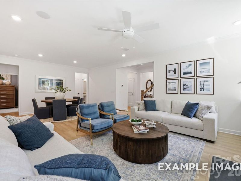 Furnished interior view inside a new home in Enclave at Belmont, Belmont (Image 9). Furnished interior view inside a new home in Enclave at Belmont, Belmont (Image 9).