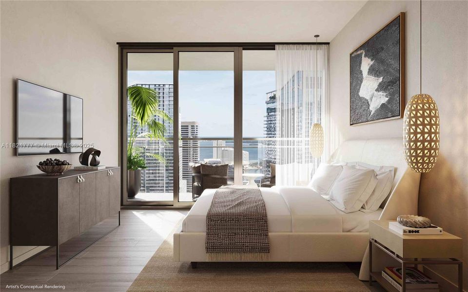 Furnished interior view inside a new home in , Miami (Image 4).