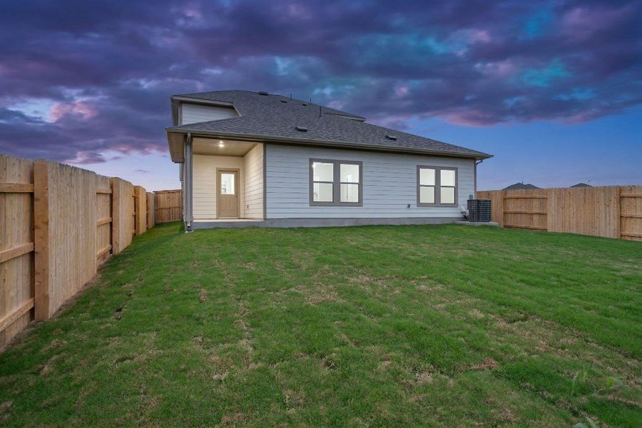 Rear of Home and Private Backyard