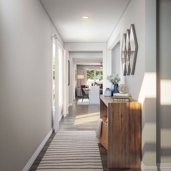 Representative furnished interior of a home built from the Blanco by Tri Pointe Homes in Mason Woods, Cypress (Image 5).