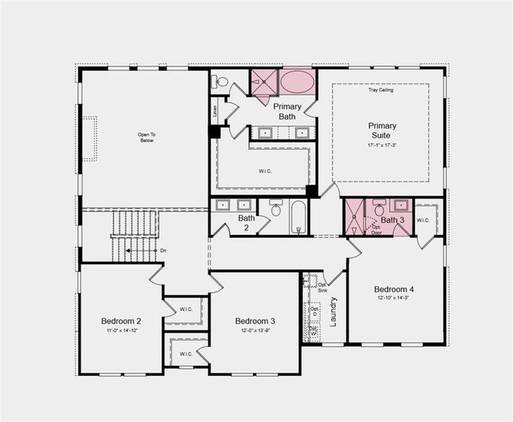 2D floor plan layout of this home in Kennison Creek, Cumming, GA (Image 5).