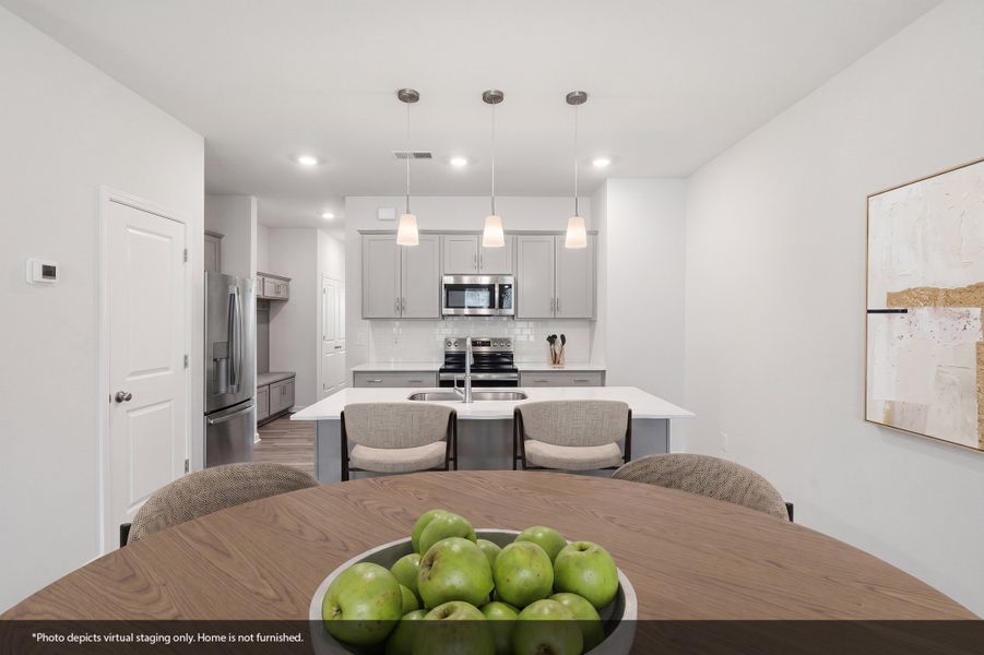 Furnished interior view inside a new home in Lakeview Village, Charlotte (Image 4). Furnished interior view inside a new home in Lakeview Village, Charlotte (Image 4).