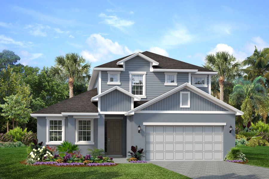 Representative exterior photo of a completed home built from the Pensacola by Park Square Residential in Summerbrooke, Mount Dora, FL (Image 2). Representative exterior photo of a completed home built from the Pensacola by Park Square Residential in Summerbrooke, Mount Dora, FL (Image 2).