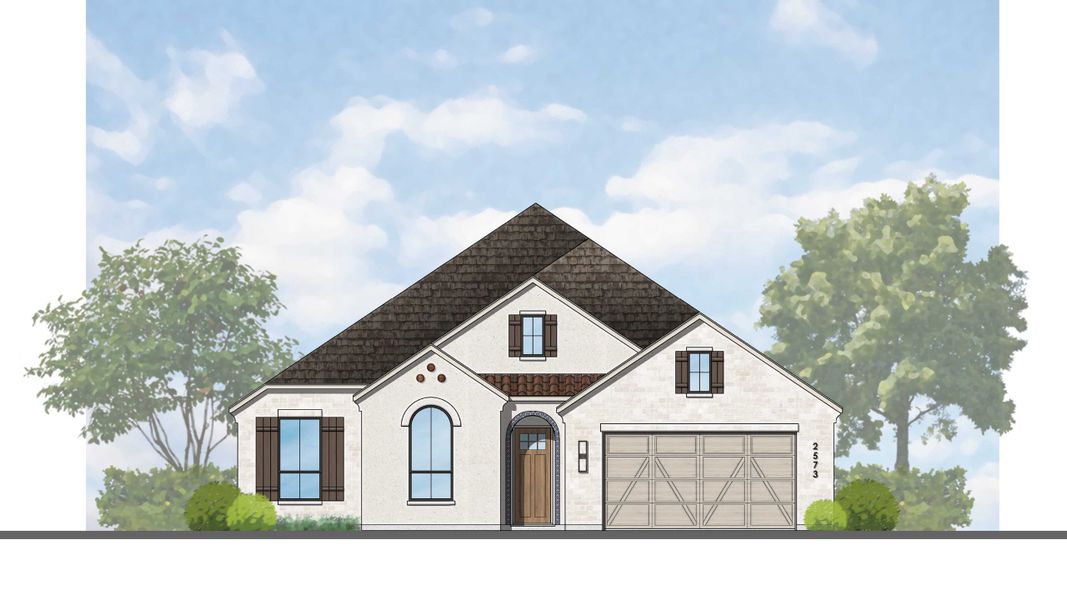 Representative rendering of the exterior for the Chesterfield Plan by Highland Homes (Image 22). Representative rendering of the exterior for the Chesterfield Plan by Highland Homes (Image 22).