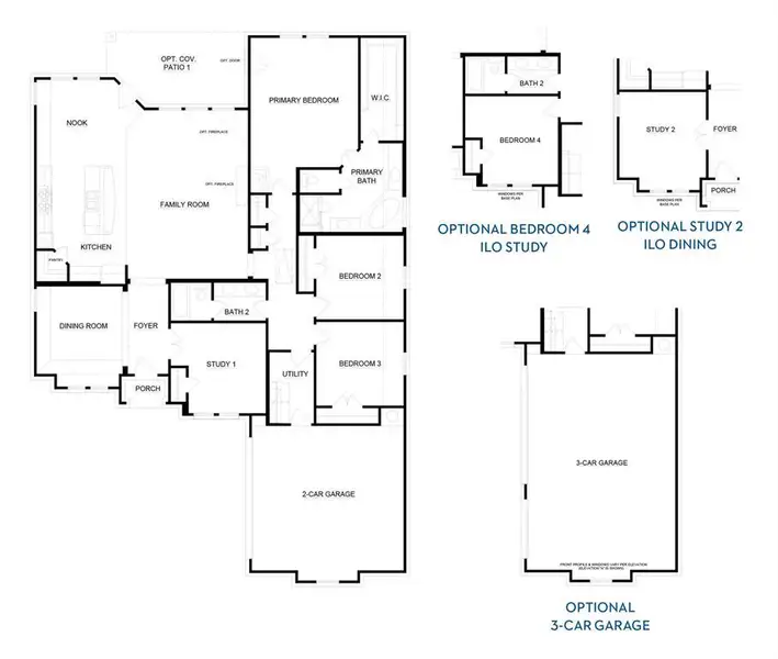 2D floor plan layout of this home in Silo Mills – Signature Series, Joshua, TX (Image 5).