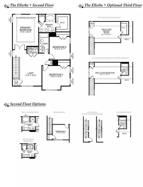 2D floor plan layout of this home in Parker's Preserve, Ridgeville, SC (Image 4). 2D floor plan layout of this home in Parker's Preserve, Ridgeville, SC (Image 4).