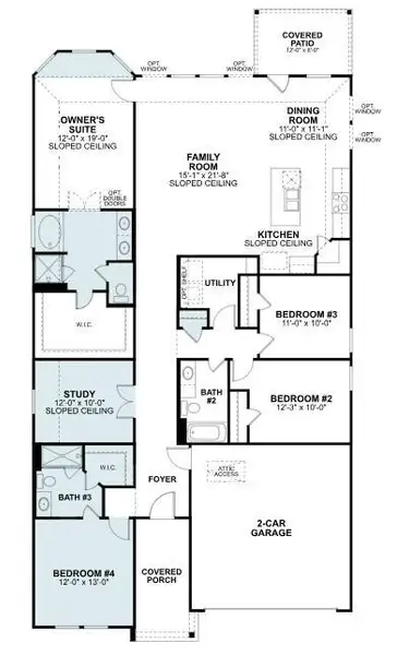 2D floor plan layout of this home in Sorella, Tomball, TX (Image 2). 2D floor plan layout of this home in Sorella, Tomball, TX (Image 2).