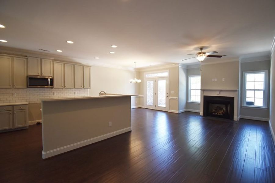 Representative unfurnished interior of a home built from the Cayman X by Keystone Homes NC in Trellises, High Point (Image 50).