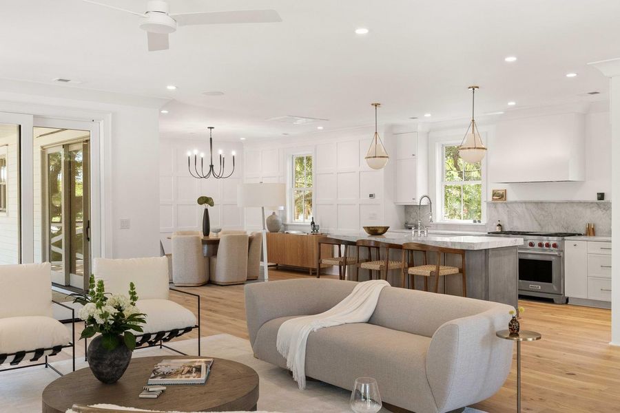 Furnished interior view inside a new home in , Isle Of Palms (Image 8). Furnished interior view inside a new home in , Isle Of Palms (Image 8).