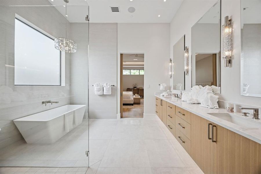 Furnished interior view inside a new home in Avadene at Las Colinas, Irving (Image 14).