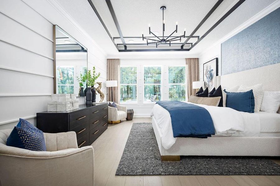 Furnished interior view inside a new home in Solace at Corner Lake, Orlando (Image 17).