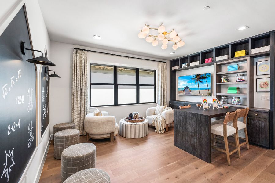 Representative furnished interior of a home built from the Olympus by GL Homes in Apex at Avenir, Palm Beach Gardens (Image 10).