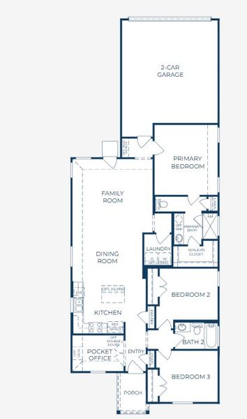 2D floor plan layout of this home in Porter Country, Buda, TX (Image 3).