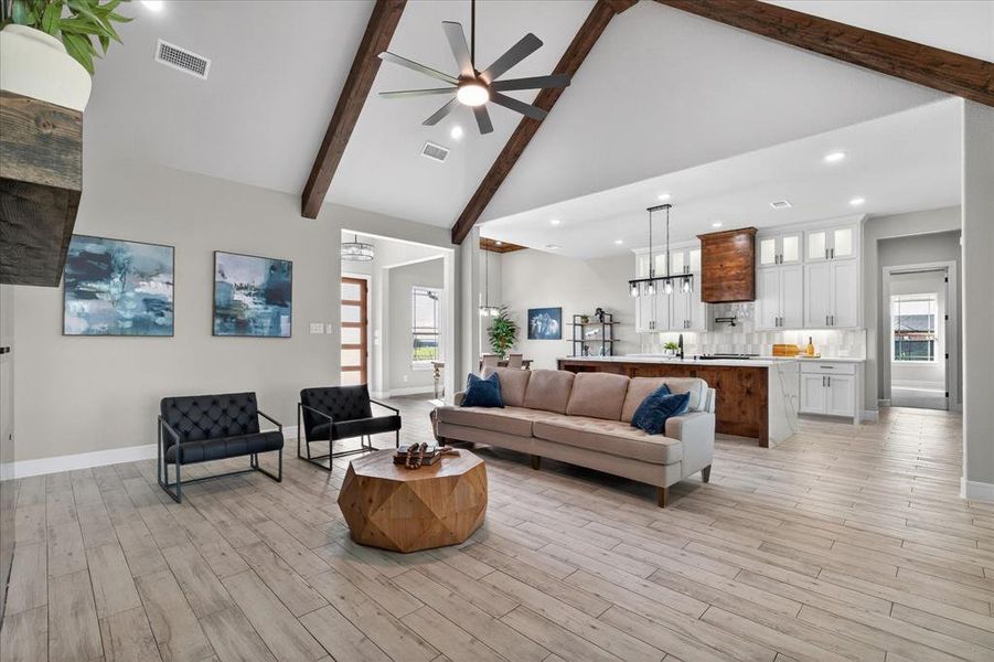 Furnished interior view inside a new home in , Celeste (Image 12).