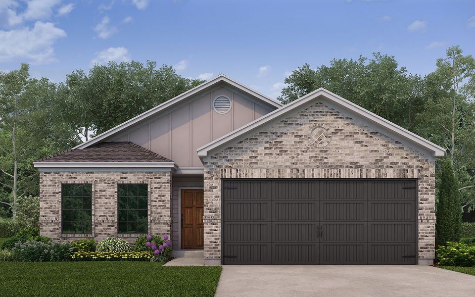 Representative exterior photo of a completed home built from the Duval by Kendall Homes in Russell Ranch, Bay City, TX (Image 5). Representative exterior photo of a completed home built from the Duval by Kendall Homes in Russell Ranch, Bay City, TX (Image 5).