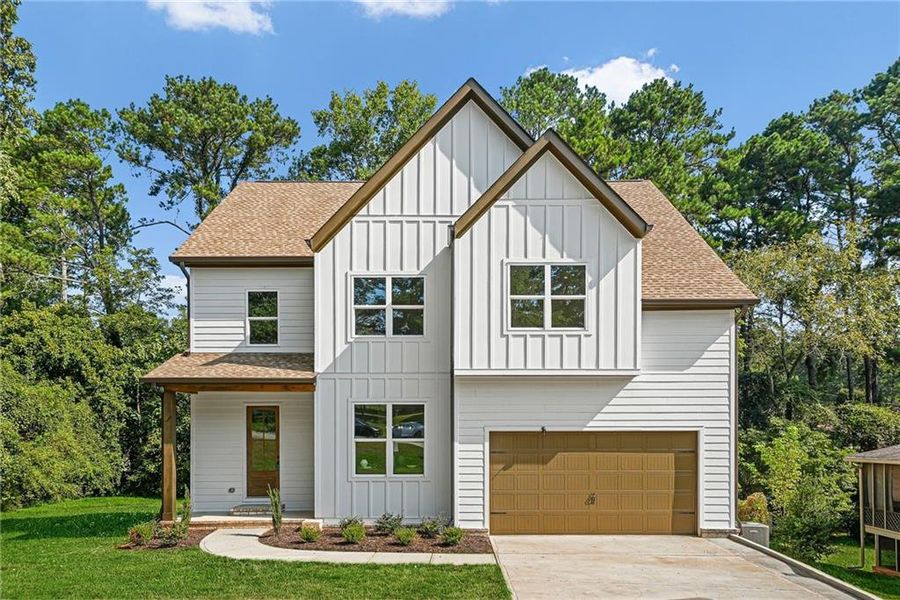 Front exterior of a new home in , Decatur, GA, highlighting curb appeal (Image 1). Front exterior of a new home in , Decatur, GA, highlighting curb appeal (Image 1).