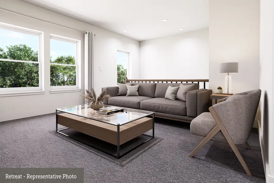 Representative furnished interior of a home built from the The Mcallen by David Weekley Homes in Harvest Green - Reserve Collection, Richmond (Image 4).