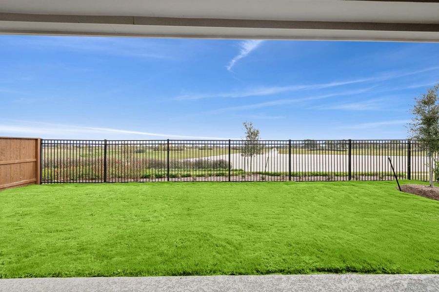 Exterior details and patio area of a home in Meridiana 55' Homesites, Manvel (Image 3). Exterior details and patio area of a home in Meridiana 55' Homesites, Manvel (Image 3).