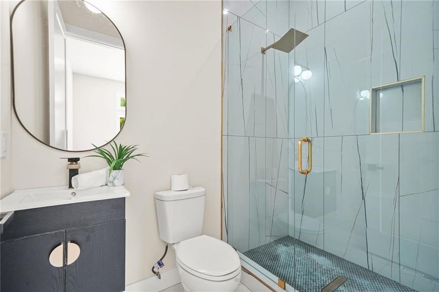 Furnished interior view inside a new home in , Atlanta (Image 50).