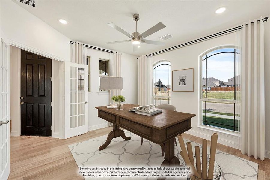 Furnished interior view inside a new home in Country Lakes, Denton (Image 13).