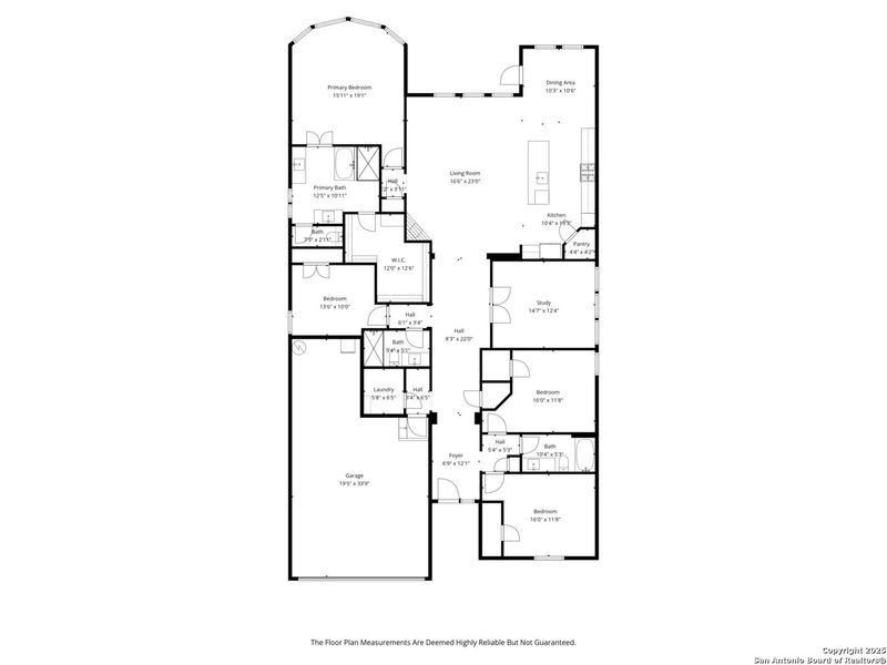 2D floor plan layout of this home in Cibolo Crossing, Universal City, TX (Image 5).