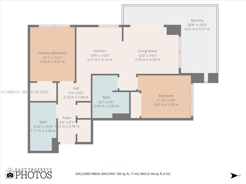 2D floor plan layout of this home in , Miami, FL (Image 6).