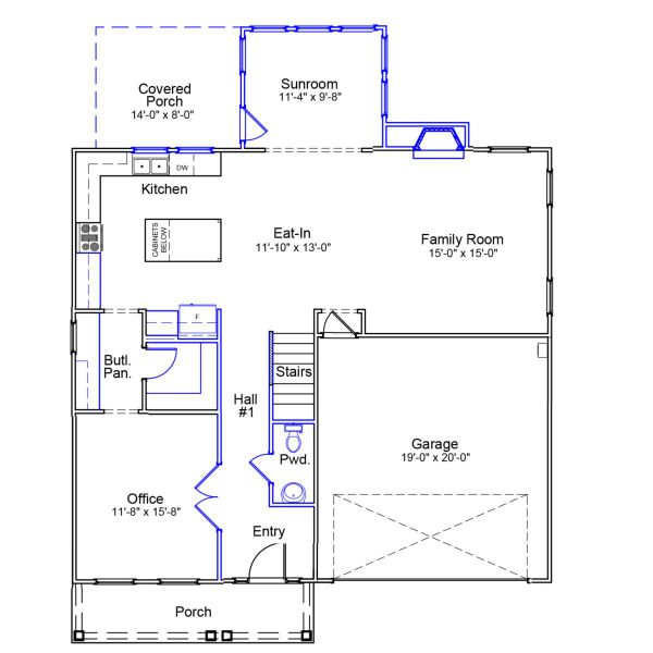 2D floor plan layout of this home in Grand Park, Leland, NC (Image 4). 2D floor plan layout of this home in Grand Park, Leland, NC (Image 4).