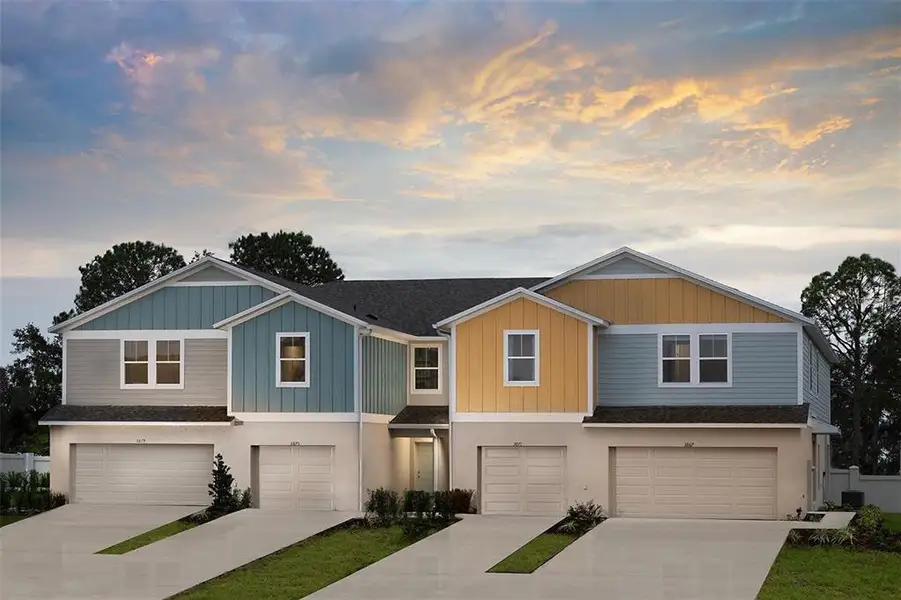 Front exterior of a new home in Crosswinds, Haines City, FL, highlighting curb appeal (Image 1). Front exterior of a new home in Crosswinds, Haines City, FL, highlighting curb appeal (Image 1).