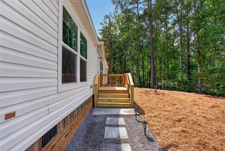 Exterior details and patio area of a home in , Canton (Image 28).