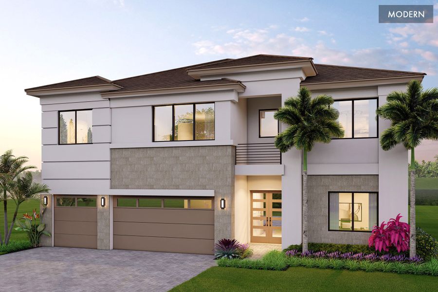 Representative exterior photo of a completed home built from the Meridian by GL Homes in Apex at Avenir, Palm Beach Gardens, FL (Image 15). Representative exterior photo of a completed home built from the Meridian by GL Homes in Apex at Avenir, Palm Beach Gardens, FL (Image 15).