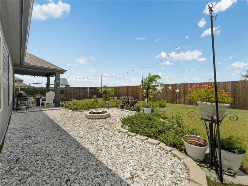 View of yard featuring a patio area