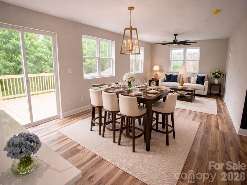 Furnished interior view inside a new home in , Charlotte (Image 9). Furnished interior view inside a new home in , Charlotte (Image 9).