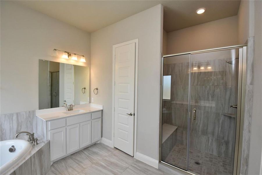 Furnished interior in a model home at Stone Henge II in Sanger (Image 14).