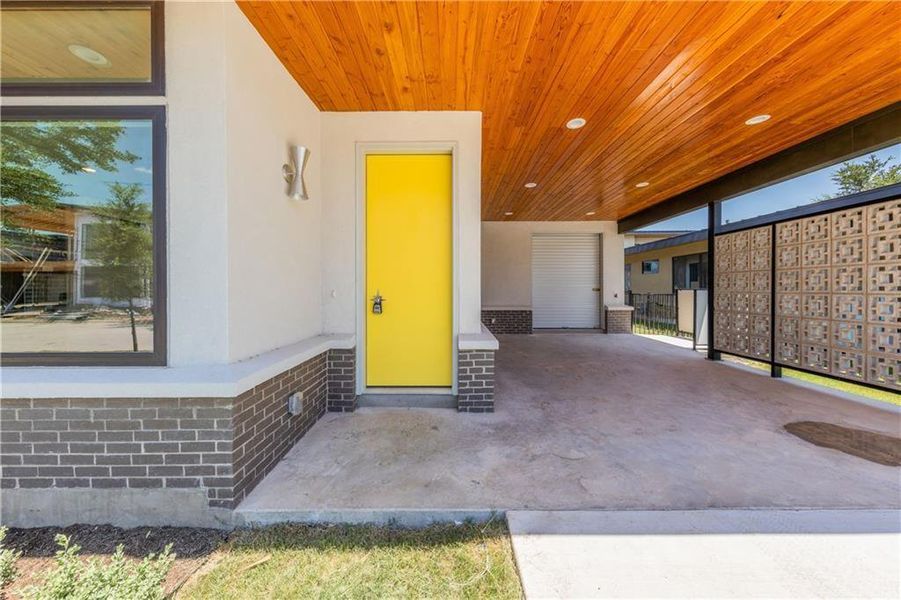 Car port parking with Storage closet