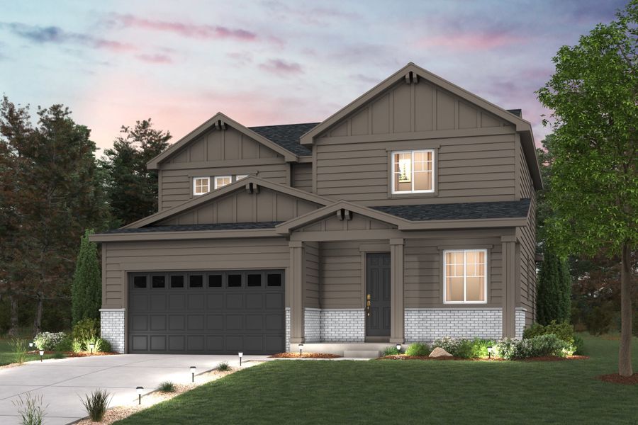 A house with a garage.