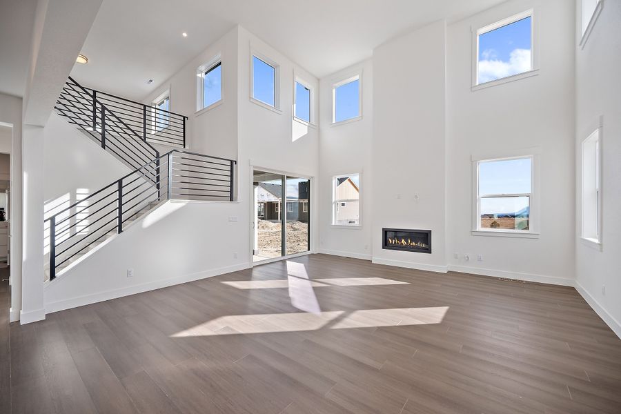 Representative unfurnished interior of a home built from the Qwynn by Lokal Homes in Jackson Creek, Monument (Image 8).